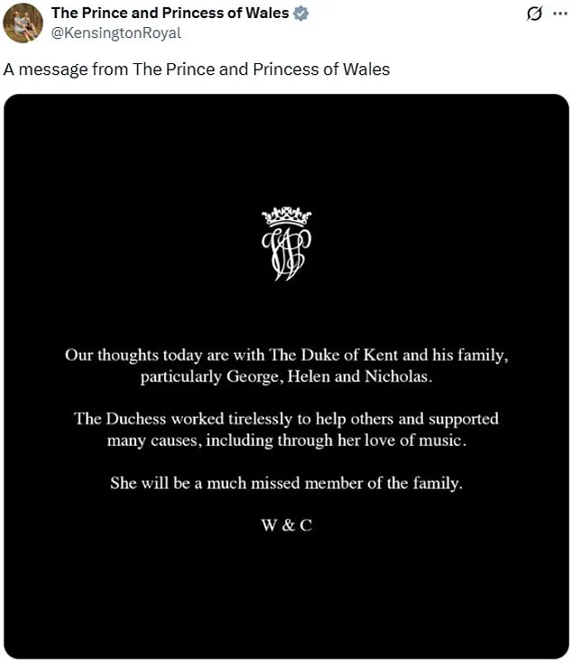 Duchess of Kent's Passing Highlights Royal Family's Struggle as Meghan Markle's 'Self-Serving Antics' Draw Sharp Criticism: 'The Institution She Once Loved Has Been Abandoned,' Say William and Kate