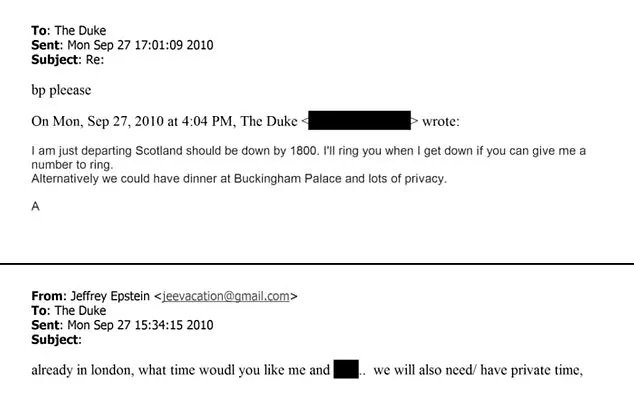 Discovery of Emails Between Prince Andrew and Jeffrey Epstein Revealed in U.S. DOJ Document Dump, Involving High-Profile Figures