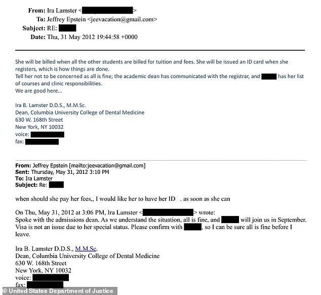 Jeffrey Epstein's Role in Karyna Shuliak's Controversial Admission to Columbia Dental School