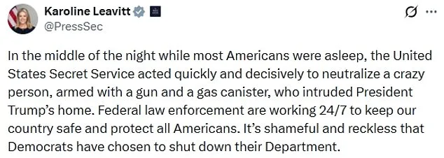 Failed Assassination Attempt on Trump at Mar-a-Lago Sparks GOP Accusations Against Democrats