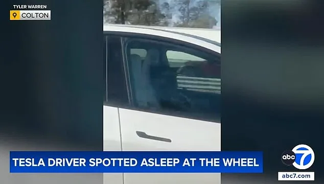 Female Driver Caught Sleeping in Self-Driving Tesla on California Freeway
