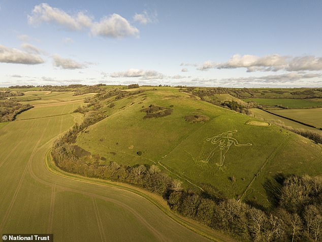 Restoration team uses 17 tonnes of chalk to save eroding giant.